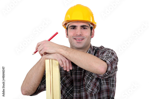 Photo: carpenter posing carpenter posing