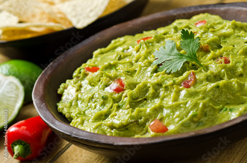 Photo: Guacamole with Avocado, Tomato, Cilantro, and Lime Guacamole with Avocado, Tomato, Cilantro, and Lime