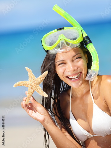 Photo: Summer beach vacation holidays woman Summer beach vacation holidays woman