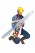 Worker with his hands full