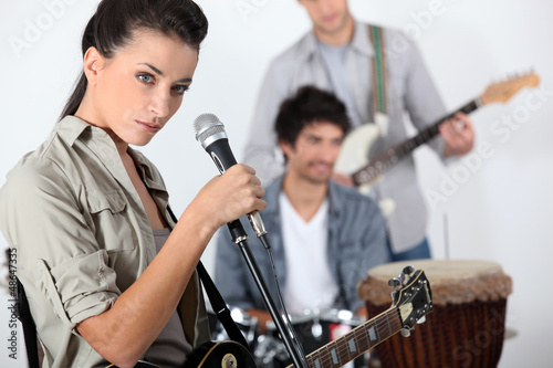 Photo: Young trendy rock band Young trendy rock band