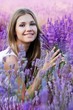 Beautiful girl on the lavender field