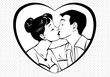 Vintage kiss