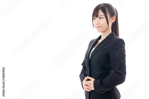 Photo: asian businesswoman on white background asian businesswoman on white background