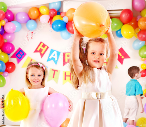 Photo: Child happy birthday party . Child happy birthday party .