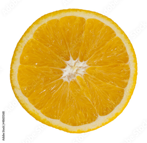 Photo: sliced ??orange on white background sliced ??orange on white background
