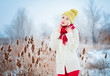 Winter fashion blonde Woman portrait