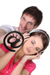 Couple enjoying new technologies
