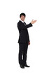 A businessman showing directions.