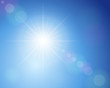 canvas print picture sunbeam and blue sky