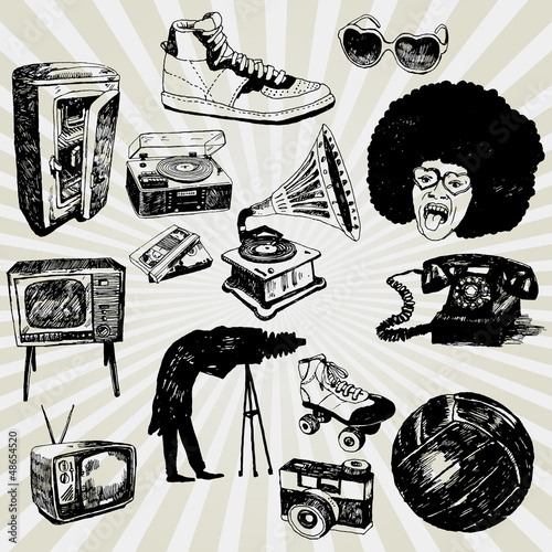 Vector: Some Vintage Things Hand Drawn Some Vintage Things Hand Drawn