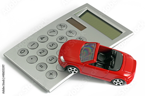 Photo: rechner mit auto rechner mit auto