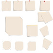 sticky note isolated on white background, vector illustration