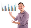 Asian showing business chart