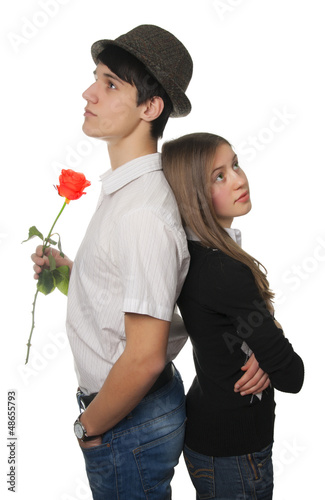 Photo: Young couple after quarrelling Young couple after quarrelling