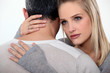 Embracing couple