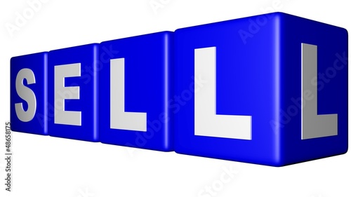 Illustration: Sell blue cubes Sell blue cubes