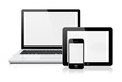 Laptop, tablet pc and smartphone