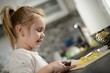 little girl cooking