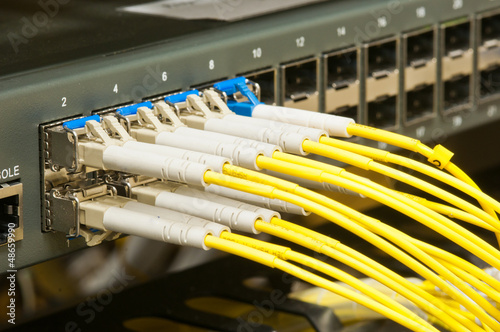 Photo: data transfer by optical fiber data transfer by optical fiber