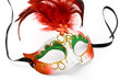 Carnival mask with feathers and diamond