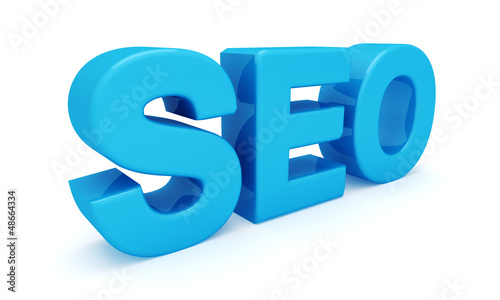 Illustration: SEO 3D blue letters (Search engine optimization) SEO 3D blue letters (Search engine optimization)