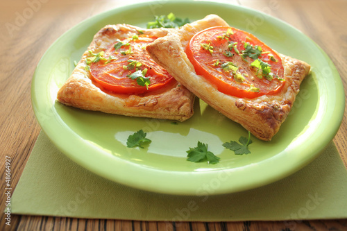 Photo: puff pastry with tomatoes puff pastry with tomatoes