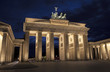 canvas print picture - Abend am Brandenburger Tor