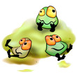 Vector: Stinking germs Stinking germs