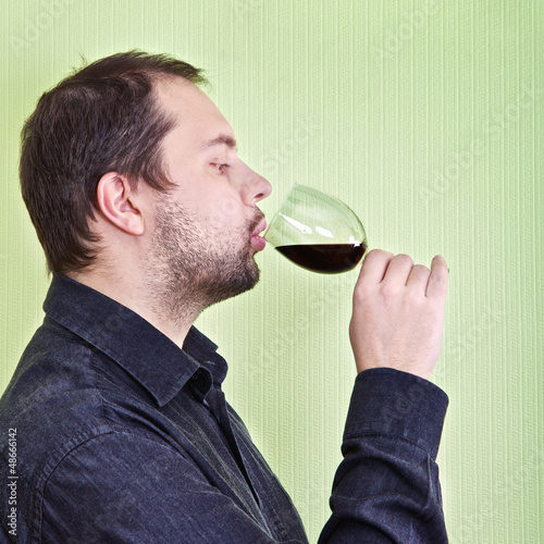 Photo: Man Drink Wine Man Drink Wine