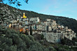 Il villaggio di Peillon al tramonto, Costa Azzurra