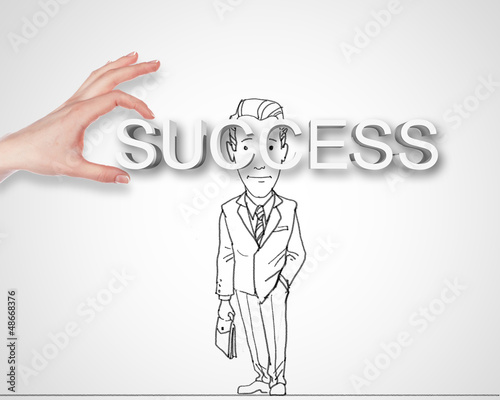 Illustration: Drawing about success in business Drawing about success in business