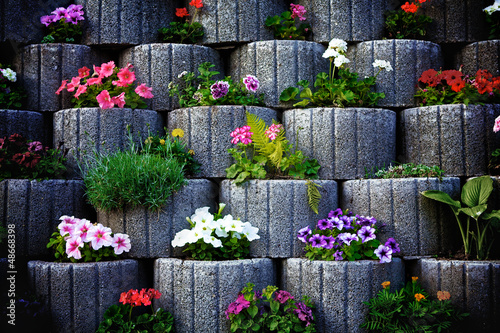 Photo: Stone Flowerbed Wall Stone Flowerbed Wall