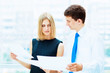 Two young business collegues.