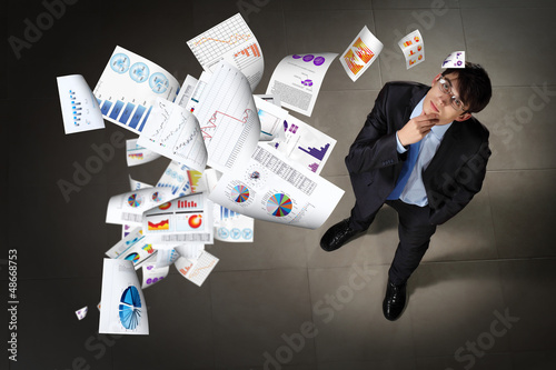 Photo: Image of businessman top view Image of businessman top view