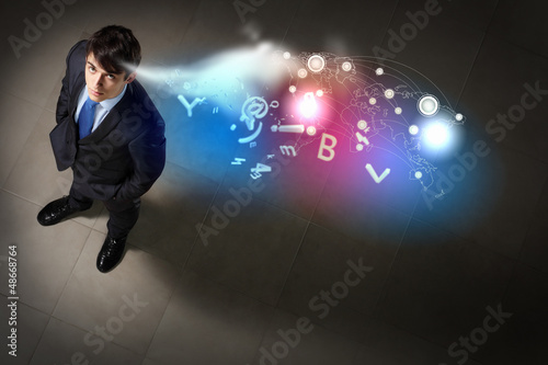 Photo: Image of businessman top view Image of businessman top view