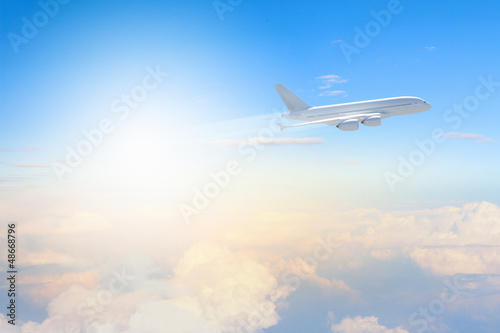 Photo: Image of airplane in sky Image of airplane in sky