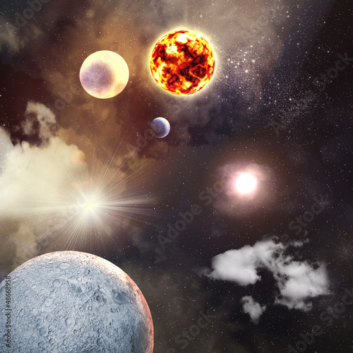 Illustration: Image of planets in space Image of planets in space