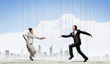 Puppet businesspeople