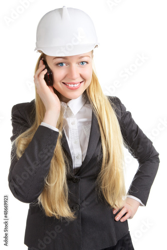Photo: Business Woman Talking On Cell Phone Business Woman Talking On Cell Phone