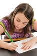 Photo: Elementary School Girl Writing at Desk Elementary School Girl Writing at Desk
