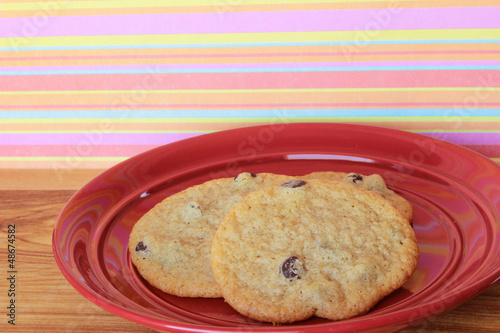 Photo: Cookies on a Red Plate 7 Cookies on a Red Plate 7
