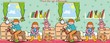 children and toy- find 10 differences