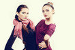 Studio portrait of beautiful sexy girls  in fashion style