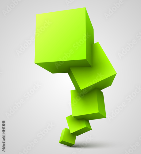 Vector: Green cubes 3D Green cubes 3D