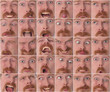 Details of large facial expressions