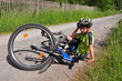 Junge Sturz mit Fahrrad