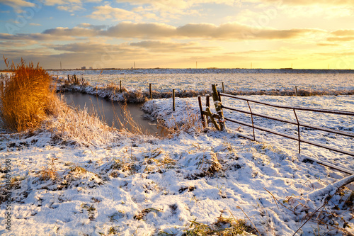 Photo: Dutch fields in snow Dutch fields in snow