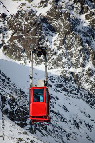 Photo: Cable car in High Tatras ski resort in Slovakia Cable car in High Tatras ski resort in Slovakia