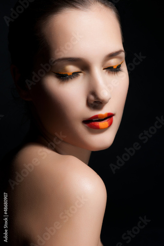 Photo: sexy european young woman model with glamour make-up sexy european young woman model with glamour make-up